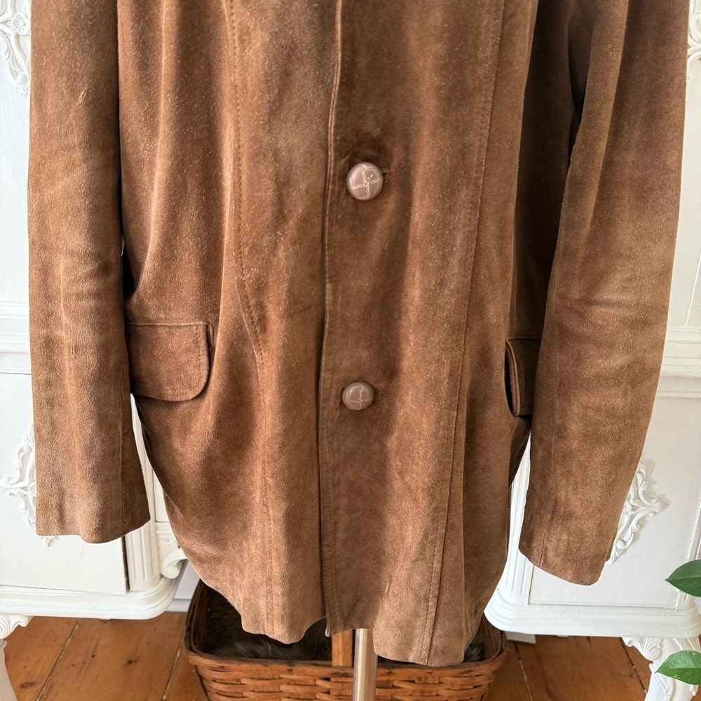 Vintage Brown Suede Shirt Jacket - Picture 5 of 15